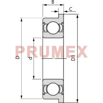 ZEN SMF 85 2Z nerezové kuličkové ložisko s přírubou