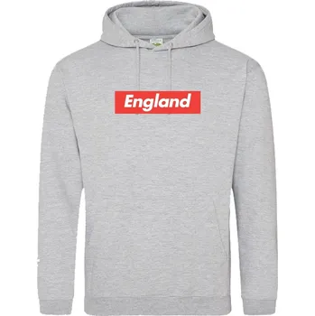 Pánská móda pánská mikina ENGLAND - GREY - 3XL (Classicos de Futebol England Fan Hoodie)
