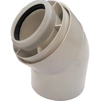 Kouřovod Cox koleno koaxiální PPs/Al DN 60/100
