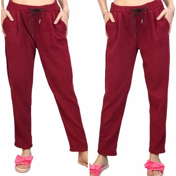 Dámské kalhoty Manšestrové kalhoty Barva: bordo