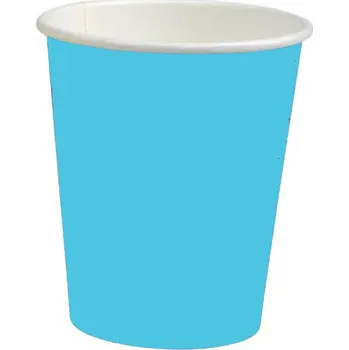Jednorázové nádobí Papírový kelímek 280 ml světle modrý (pr. 80 mm) (50 ks)