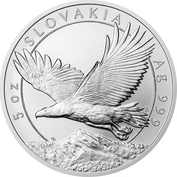 Stříbrná pětiuncová investiční mince Orel 2023 stand