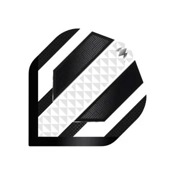 Příslušenství pro šipky MISSION LETKY TEMPLE - BLACK & WHITE F3356