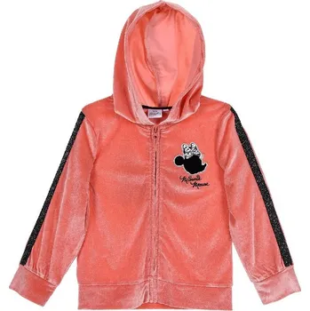 Dívčí mikina Minnie Mouse meruňková velurová dívčí mikina Velikost: 98