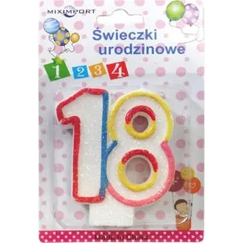 Dortová svíčka Miximport Svíčky dortové čísla "18" MIXIMPORT 341093