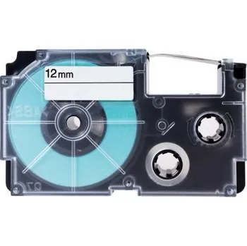 Pásek do tiskárny PRINTLINE Kompatibilní páska s Casio XR-12X1 12mm, 8m, černý tisk/průhledný pod.