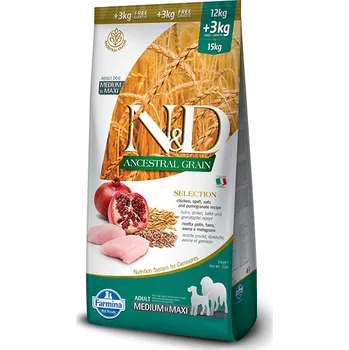 Krmivo pro psa N&D Ancestral Grain Dog Adult Medium/Maxi Chicken/Pomegranate 15 kg