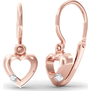 Náušnice Dětské zlaté náušnice Mimi osazené zirkonem Materiál šperku: Růžové zlato, Varianta kamene: Čirý zirkon