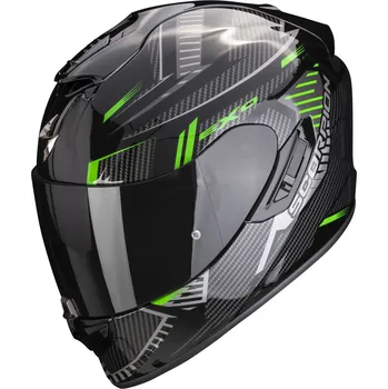 Helma na motorku Moto přilba SCORPION EXO-1400 EVO AIR SHELL (černo/zelená)