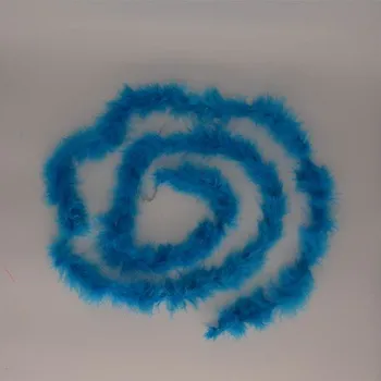 Boa, labutěnka marabu peří, tyrkysová - délka 2 cm, šířka 3 cm