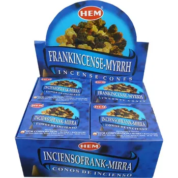 HEM Vonné kužely FRANKINCENSE and MYRRH (kadidlo a myrha), 10 ks