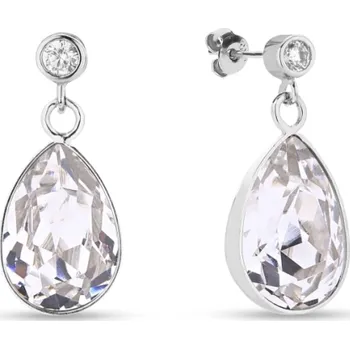 Náušnice Stříbrné náušnice s krystaly Swarovski Elements čirá kapka Barocco KCD432010C Krystal