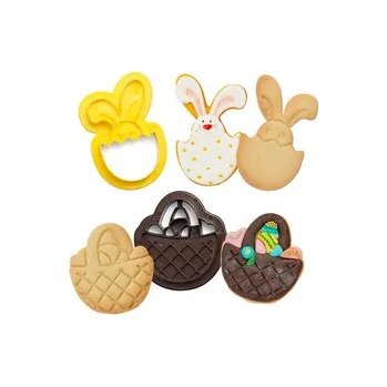 Velikonoční dekorace Vykrajovátka sada VELIKONOČNÍ - Zajíček + košík / Decora