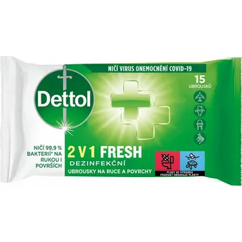 Dettol Dezinfekční ubrousky na ruce a povrchy 2v1 15 ks