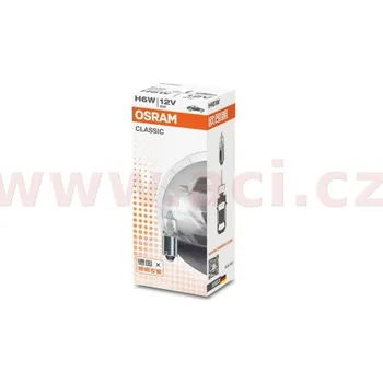 Autožárovka žárovka H6W 12V 6W (patice BAX9s) OSRAM