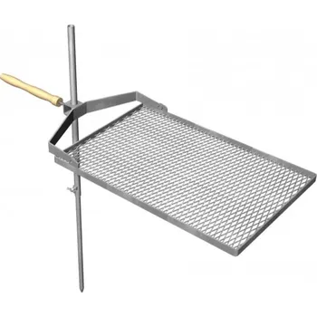 Zahradní gril Zámečnictví Pluhař s.r.o. Skládací grilovací rošt NEREZ polohovací 60 x 40 cm