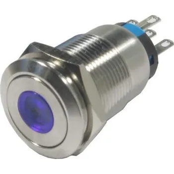 Příslušenství k frézce Tlačítko OFF-(ON) LA19-AJS 250V/5A, modré prosvětlení 12V