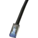LogiLink CQ7083S RJ45 síťové kabely, propojovací kabely CAT 6A S/FTP 7.50 m černá stíněný, odolné proti UV záření, odoln