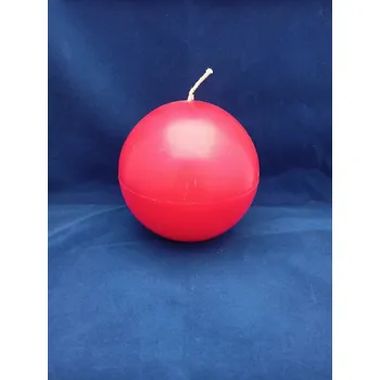 Svíčka Svíčka koule červená 12 cm