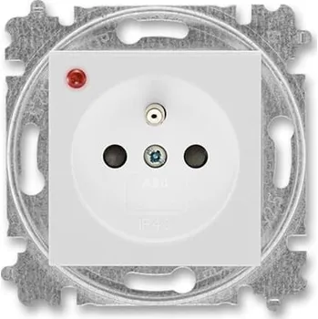 Elektrická zásuvka 5599H-A02357 16 Zásuvka jednonásobná s ochranným kolíkem, s clonkami, s ochranou před přepětím, šedá / bílá