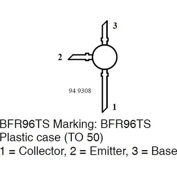 Počítač BFR96TS N VF 20V/0,075A 0,5W 5GHz TO50