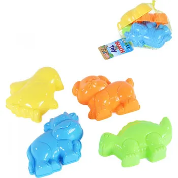Hračka na písek FORMIČKY BAREVNÉ ZVÍŘÁTKA SET 4KS BÁBOVIČKY NA PÍSEK V SÍŤCE