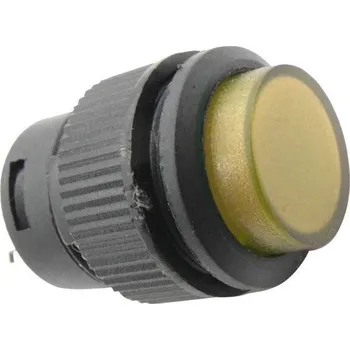 Vypínač stiskací R16-503AD 1pól. OFF-ON 250V/3A žluté prosvětlené