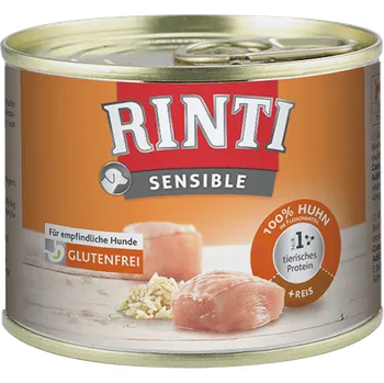 Krmivo pro psa Rinti Sensible dog konz. - kuře & rýže 185 g