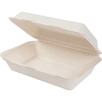 Jednorázové nádobí Gastro obaly BIO Krabička / Menubox na jídlo 1 dílný z cukrové třtiny (min. počet 250ks)