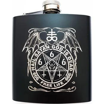 Vojenské psí známky Placatka - Hail Satan (Objem 180 ml.)