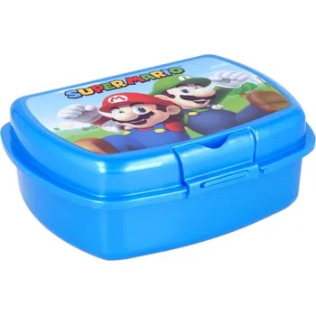 Svačinový box Dětský box na svačinu Super Mario - modrý