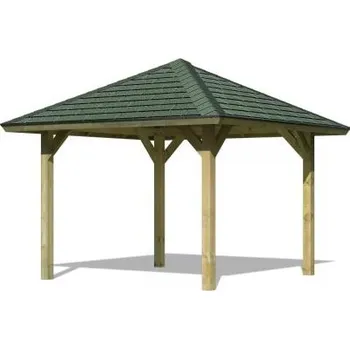 Zahradní altán zahradní altán KARIBU BERGEN 1 68826 vč. zeleného střešního šindele