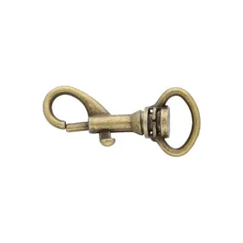 Karabina baby kovová 13mm, staré zlato