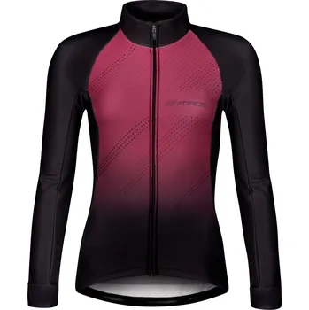 Cyklistické kalhoty bunda FORCE EXTREME LADY zimní, bordó M