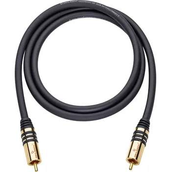 Audio kabel cinch audio kabel [1x cinch zástrčka - 1x cinch zástrčka] 1.00 m černá pozlacené kontakty Oehlbach NF Sub