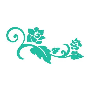 Samolepící dekorace Květina dekor 038 pravá (25 - tyrkysová) SAMOLEPKA NA AUTO, NÁLEPKA, FÓLIE, POLEP, TUNING, VLASTNÍ TEXT, TISK, AUTOSAMOLEPKY.cz, POLEPY, OBRÁZEK, LOGO, 3D STICKERS