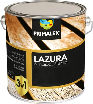 Lak na dřevo Primalex Lazura a napouštědlo 3v1 2,5 l