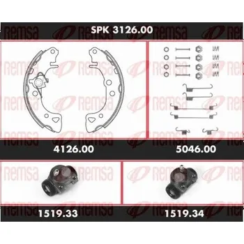 Brzdový buben Souprava brzd, bubnová brzda REMSA SPK 3126.00