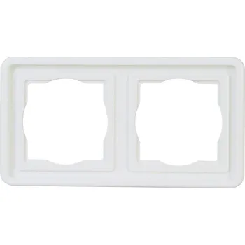 Stavebniny Kopp 302402074 2násobný spínání ve vlhkých místnostech rámeček Arktis bílá 1 ks