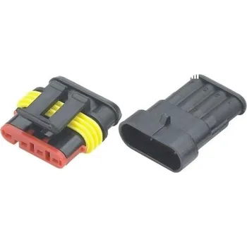 Síťový kabel Konektor se zdířkou DJ7041-1.5-11+DJ7041-1.5-21 4P vodotěsný