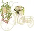 Stojan na květiny Stojan na květiny ve tvaru jízdního kola vintage styl kovový bílý