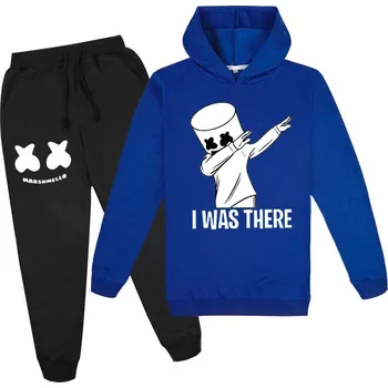 Dětská tepláková souprava DJ Marshmello Barva: černo-modrá, Velikost: 120