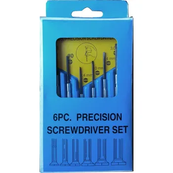 Šroubovák Sada hodinářských šroubováků, 2x křížový + 4x plochý