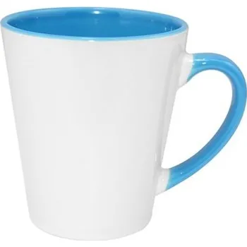 Latte hrnek s barevným vnitřkem Barva: Modrá, Motiv: BEZ POTISKU