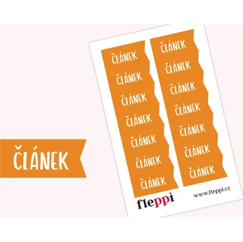 samolepka Fleppi Samolepky Školní - článek Barva samolepek: oranžová