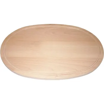 Kuchyňské prkénko Prkénko dřevo s drážkou ovál 38x25x1,5cm WOOD