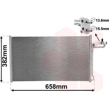 Klimatizace automobilu Kondenzátor, klimatizace VAN WEZEL 59005150