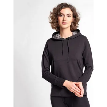 Dámské tričko Merino mikina dámská s kapucí černá PEGASUS SAFA Velikost: L
