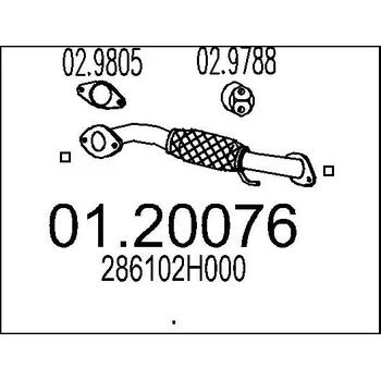 Auto-moto Výfuková trubka MTS 01.20076