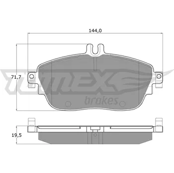 Brzdová destička Sada brzdových destiček, kotoučová brzda TOMEX Brakes TX 18-06